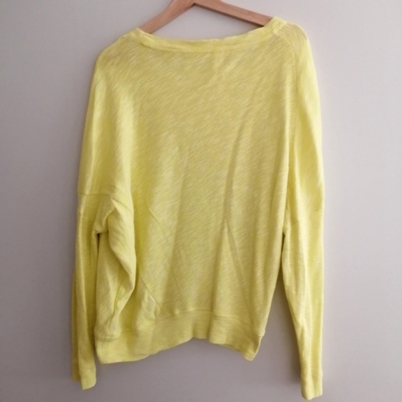 By Anthropologie Damania Yellow Asymmetrical Lightweight Pullover Sweater Small - Picture 3 of 16